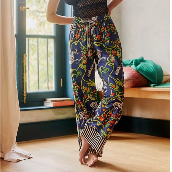 Anthropologie Other - Olivia Wendel for Anthropologie Flannel Sleep Pants Blue Zebra Print XXS